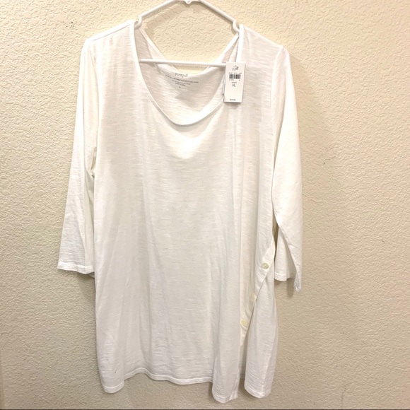 J. Jill Tops - Pure Jill Asymmetrical Button Tunic. NWT. Size XL.